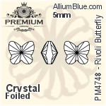 プレミアム リボリ Butterfly ファンシーストーン (PM4748) 10mm - クリスタル エフェクト 裏面フォイル