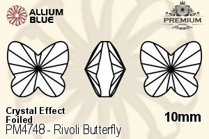 PREMIUM CRYSTAL Rivoli Butterfly Fancy Stone 10mm Crystal Aurore Boreale F