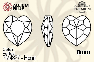 PREMIUM CRYSTAL Heart Fancy Stone 8mm Aqua F