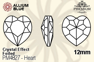 PREMIUM CRYSTAL Heart Fancy Stone 12mm Crystal Volcano F