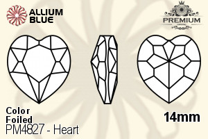 PREMIUM CRYSTAL Heart Fancy Stone 14mm Emerald F