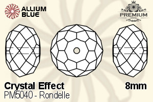 PREMIUM CRYSTAL Rondelle Bead 8mm Crystal Aurore Boreale