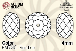 PREMIUM CRYSTAL Rondelle Bead 4mm Light Rose