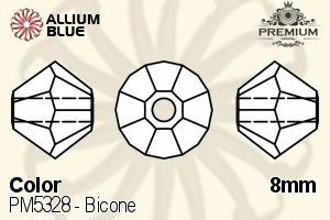 PREMIUM CRYSTAL Bicone Bead 8mm White Opal