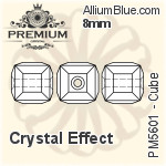 プレミアム Cube ビーズ (PM5601) 8mm - カラー Mix