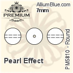 プレミアム ラウンド Crystal パール (PM5810) 7mm - パール Effect