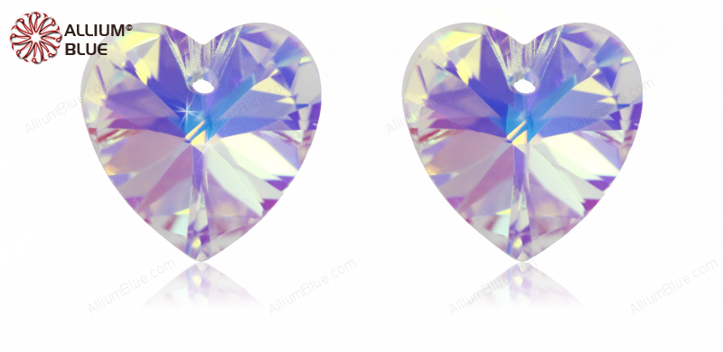 PREMIUM CRYSTAL Heart Pendant 10mm Crystal Aurore Boreale