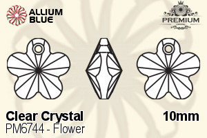 PREMIUM CRYSTAL Flower Pendant 10mm Crystal