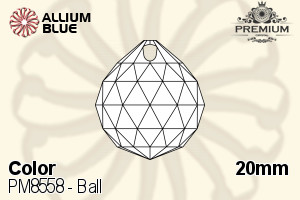 PREMIUM CRYSTAL Ball Pendant 20mm Light Blue