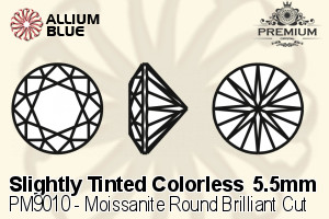 PREMIUM CRYSTAL Moissanite Round Brilliant Cut 5.5mm White Moissanite