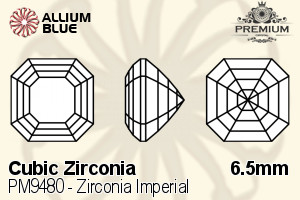 PREMIUM CRYSTAL Zirconia Imperial 6.5mm Zirconia Golden Yellow