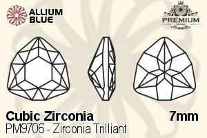 PREMIUM CRYSTAL Zirconia Trilliant 7mm Zirconia Golden Yellow