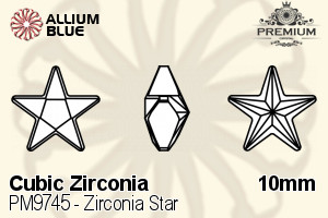 PREMIUM CRYSTAL Zirconia Star 10mm Zirconia Champagne