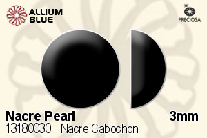 PRECIOSA Nacre Cabochon 3 ceramic grey