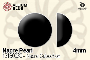 Preciosa プレシオサ Nacre カボション Crystal Nacre パール (131 80 030) 4mm - Nacre パール