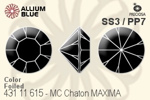 PRECIOSA Chaton MAXIMA ss3/pp7 g.quartz DF