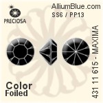 STELLUX™ チャトン (A193) PP8 - カラー 裏面ゴールドフォイル