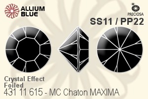 PRECIOSA Chaton MAXIMA ss11/pp22 crystal DF GdH