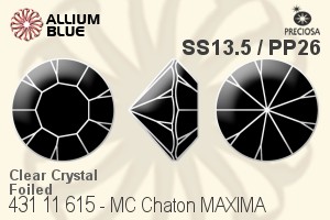 PRECIOSA Chaton MAXIMA ss13.5/pp26 crystal DF