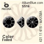 Preciosa プレシオサ MC マシーンカットチャトン OPTIMA (431 11 111) SS20 - カラー 裏面ゴールドフォイル