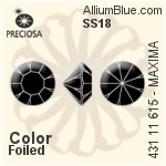 Preciosa プレシオサ MC マシーンカットチャトン OPTIMA (431 11 111) SS29 - カラー 裏面ゴールドフォイル
