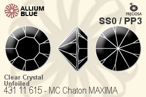 PRECIOSA Chaton MAXIMA pp3 crystal U