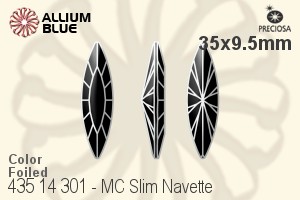 PRECIOSA Slim Navette MXM 35x9.5 aqua Bo DF