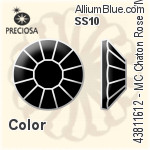 スワロフスキー XILION Rose フラットバック(HF) (2028) SS6 - カラー（コーティングなし） アルミニウムフォイル