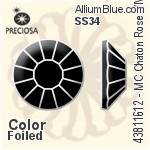 Preciosa プレシオサ MC マシーンカットチャトン OPTIMA (431 11 111) SS29 - カラー 裏面ゴールドフォイル