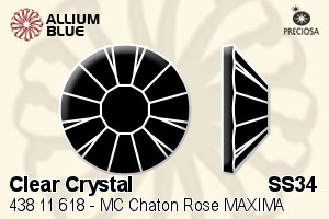PRECIOSA Rose MAXIMA ss34 crystal HF