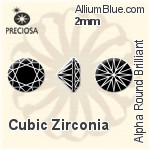 プレシオサ Alpha ラウンド Brilliant (RBC) 3.5mm - キュービックジルコニア