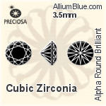 プレシオサ Alpha ラウンド Brilliant (RBC) 3.25mm - キュービックジルコニア