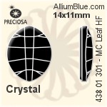 Preciosa プレシオサ MC マシーンカットLeaf Flat-Back Hot-Fix Stone (438 01 301) 10x8mm - クリスタル