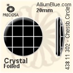 Preciosa プレシオサ MC マシーンカットChessboard Circle ラインストーン (438 11 302) 14mm - クリスタル エフェクト 裏面Dura™フォイル