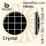 Preciosa プレシオサ MC マシーンカットChessboard Circle Flat-Back Hot-Fix Stone (438 11 302) 20mm - クリスタル エフェクト