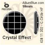 Preciosa プレシオサ MC マシーンカットChessboard Circle Flat-Back Hot-Fix Stone (438 11 302) 10mm - クリスタル エフェクト