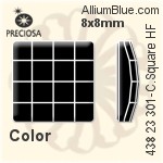 Preciosa プレシオサ MC マシーンカットChessboard Square Flat-Back Hot-Fix Stone (438 23 301) 10x10mm - クリスタル