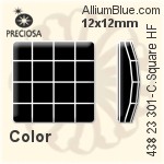 Preciosa プレシオサ MC マシーンカットChessboard Square Flat-Back Hot-Fix Stone (438 23 301) 8x8mm - カラー