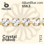 Preciosa Round Maxima Cupchain (7413 3001), Plated, With Stones in PP18 - Clear Crystal