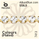 Preciosa Round Maxima 3-Rows Cupchain (7413 7173), Plated, With Stones in PP18 - Colours