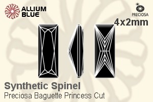 プレシオサ Baguette Princess (BPC) 4x2mm - Synthetic Spinel