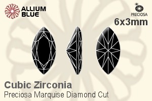 プレシオサ Marquise Diamond (MDC) 6x3mm - キュービックジルコニア