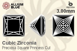 プレシオサ Square Princess (SPC) 3mm - キュービックジルコニア