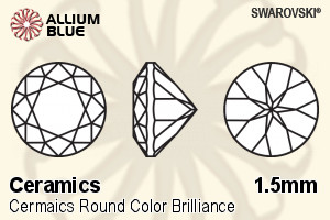 SWAROVSKI GEMS Swarovski Ceramics Round Colored Brilliance Sunrise Yellow 1.50MM normal +/- FQ 1.000