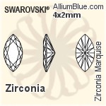 スワロフスキー Zirconia ラウンド Pure Brilliance カット (SGRPBC) 5.25mm - Zirconia