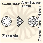 スワロフスキー Zirconia ラウンド Pure Brilliance カット (SGRPBC) 6.25mm - Zirconia