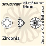 スワロフスキー Zirconia Octagon Sun カット (SGOSUN) 6x6mm - Zirconia