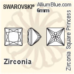 スワロフスキー Zirconia Oval Pure Brilliance カット (SGODPBC) 8x6mm - Zirconia