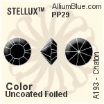 スワロフスキー STELLUX チャトン (A193) PP29 - カラー（コーティングなし） ゴールドフォイル