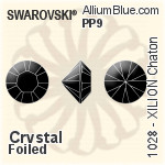 スワロフスキー Xero チャトン (1100) PP3 - カラー 裏面プラチナフォイル